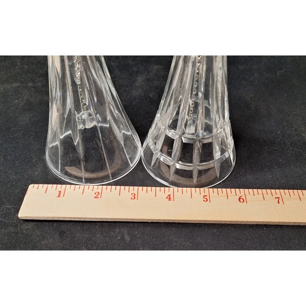 Pair of Enesco Genuine Lead Crystal Bells (two slightly different types).
